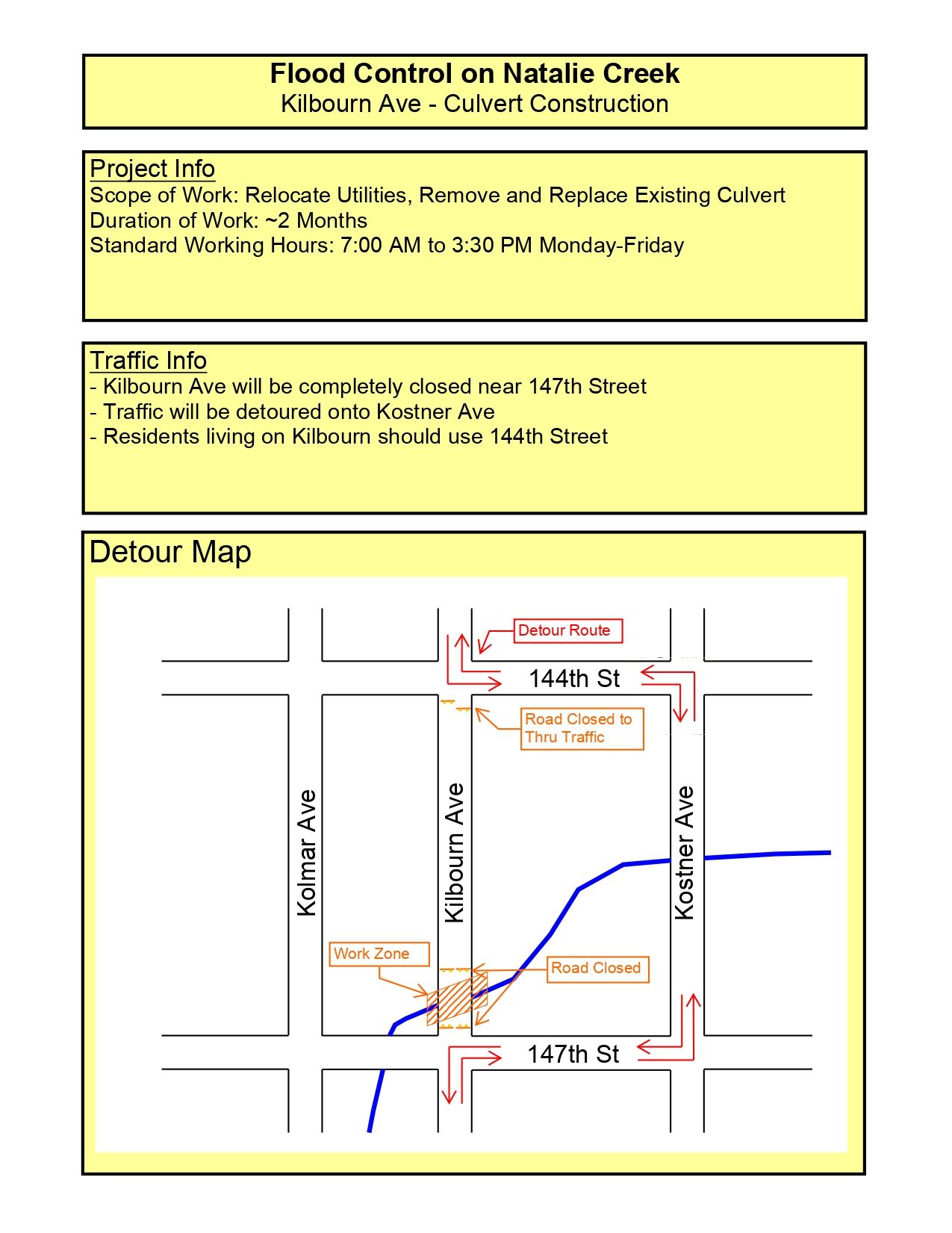 Public Information - Kilbourn Clousure