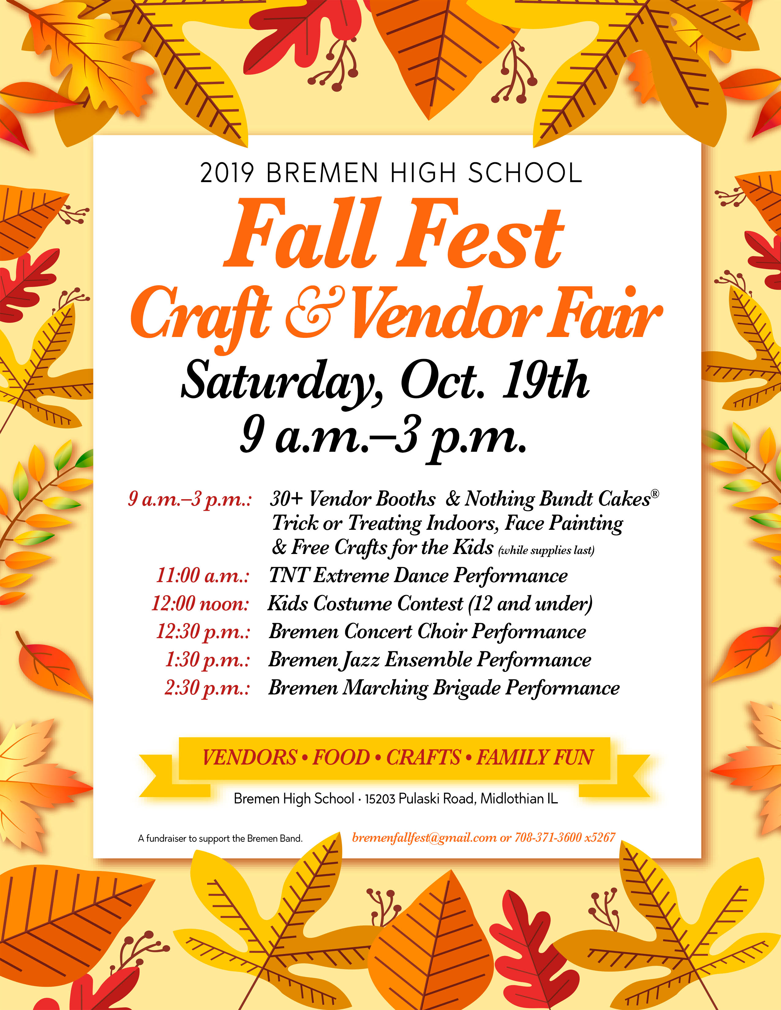 2019 Bremen Fall Fest Flyer