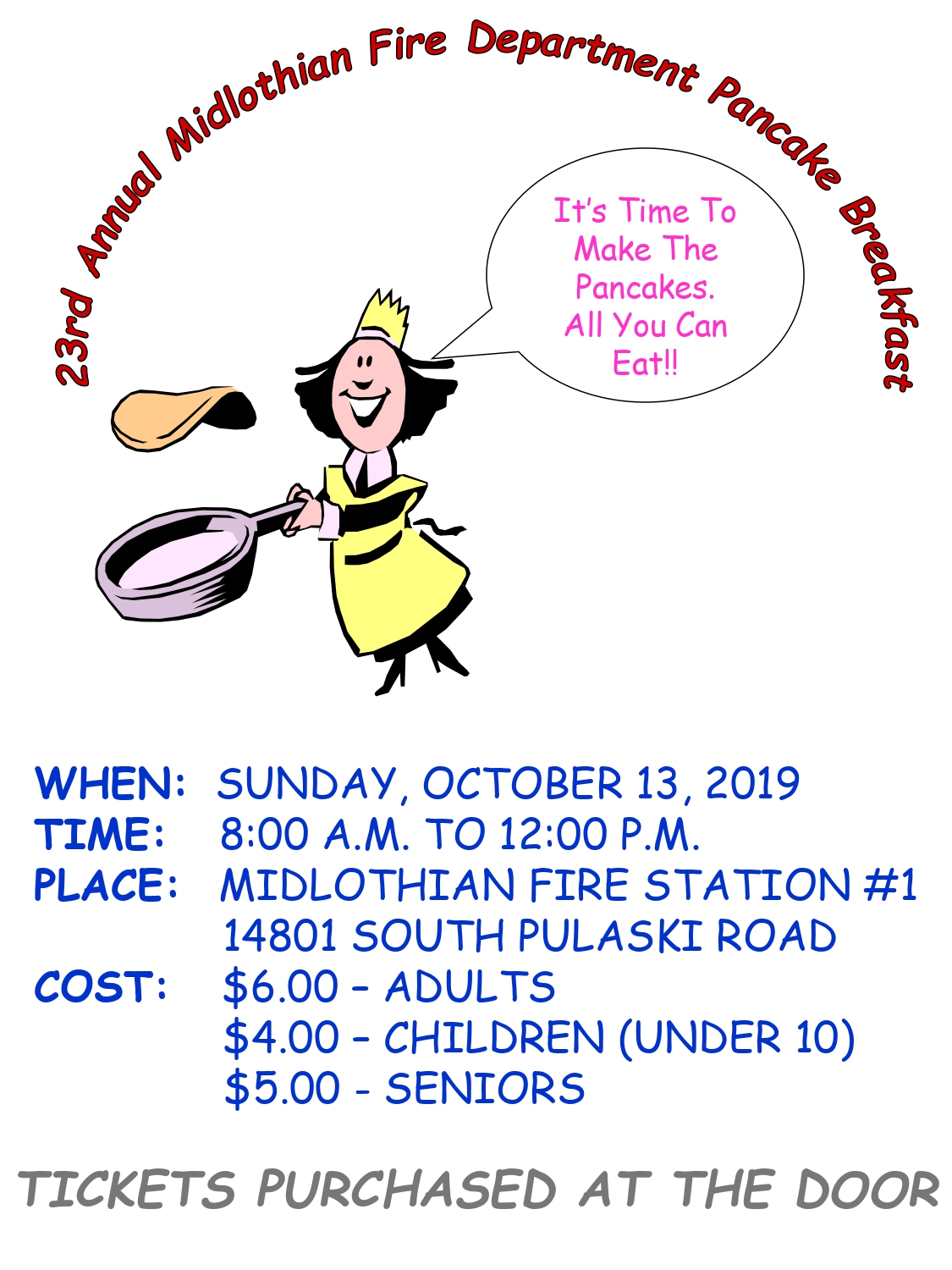 2019 Pancake Breakfast Flyer
