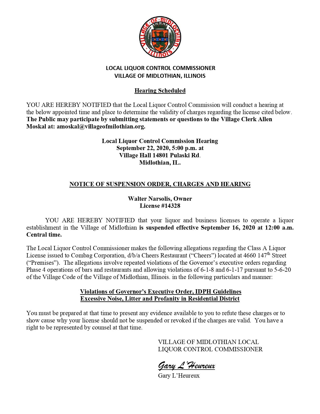 Notice of SuspensionCheersFLYER