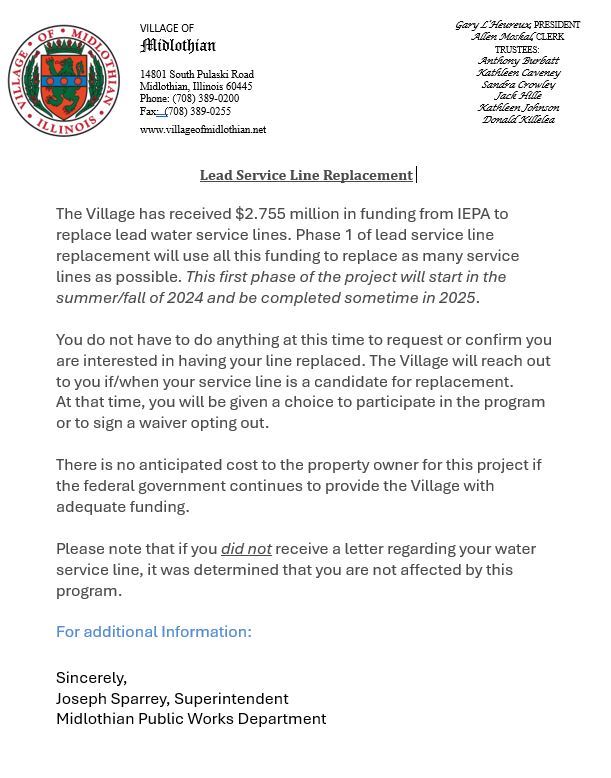 Lead Service Line Replacement